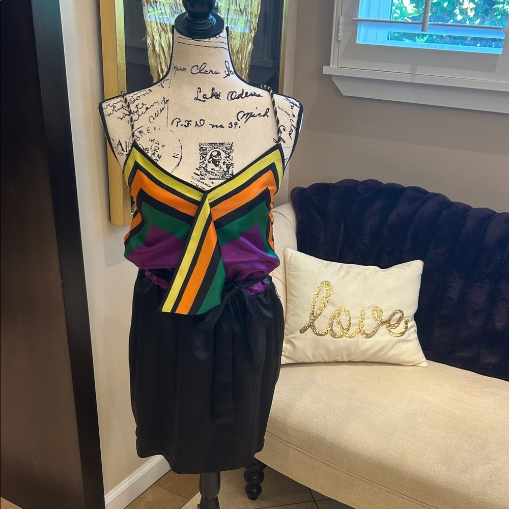 XOXO Colorful Chevron Mini Dress